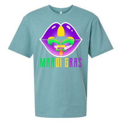 Mardi Gras Party Lips Sueded Cloud Jersey T-Shirt