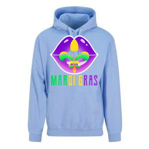 Mardi Gras Party Lips Unisex Surf Hoodie