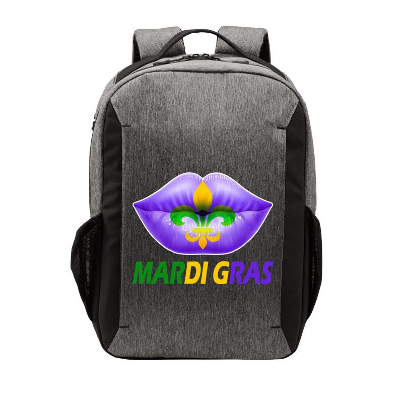 Mardi Gras Party Lips Fleur De Lis Vector Backpack