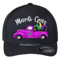 Mardi Gras Party Truck Flexfit Unipanel Trucker Cap