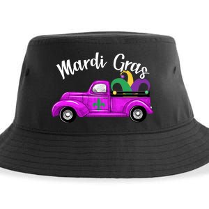 Mardi Gras Party Truck Sustainable Bucket Hat