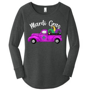 Mardi Gras Party Truck Women's Perfect Tri Tunic Long Sleeve Shirt