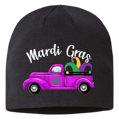 Mardi Gras Party Truck Sustainable Beanie