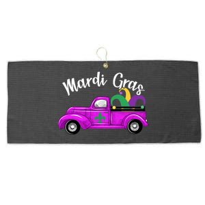 Mardi Gras Party Truck Large Microfiber Waffle Golf Towel