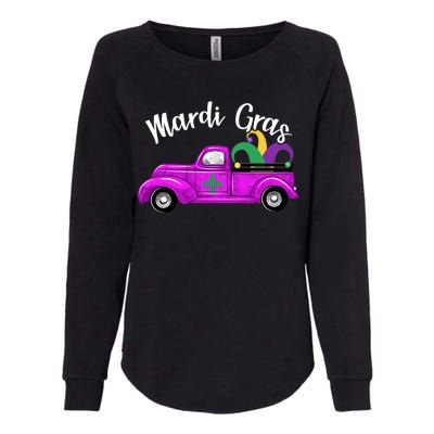 Mardi Gras Party Truck Womens California Wash Sweatshirt