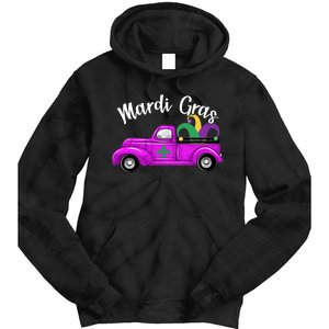 Mardi Gras Party Truck Tie Dye Hoodie