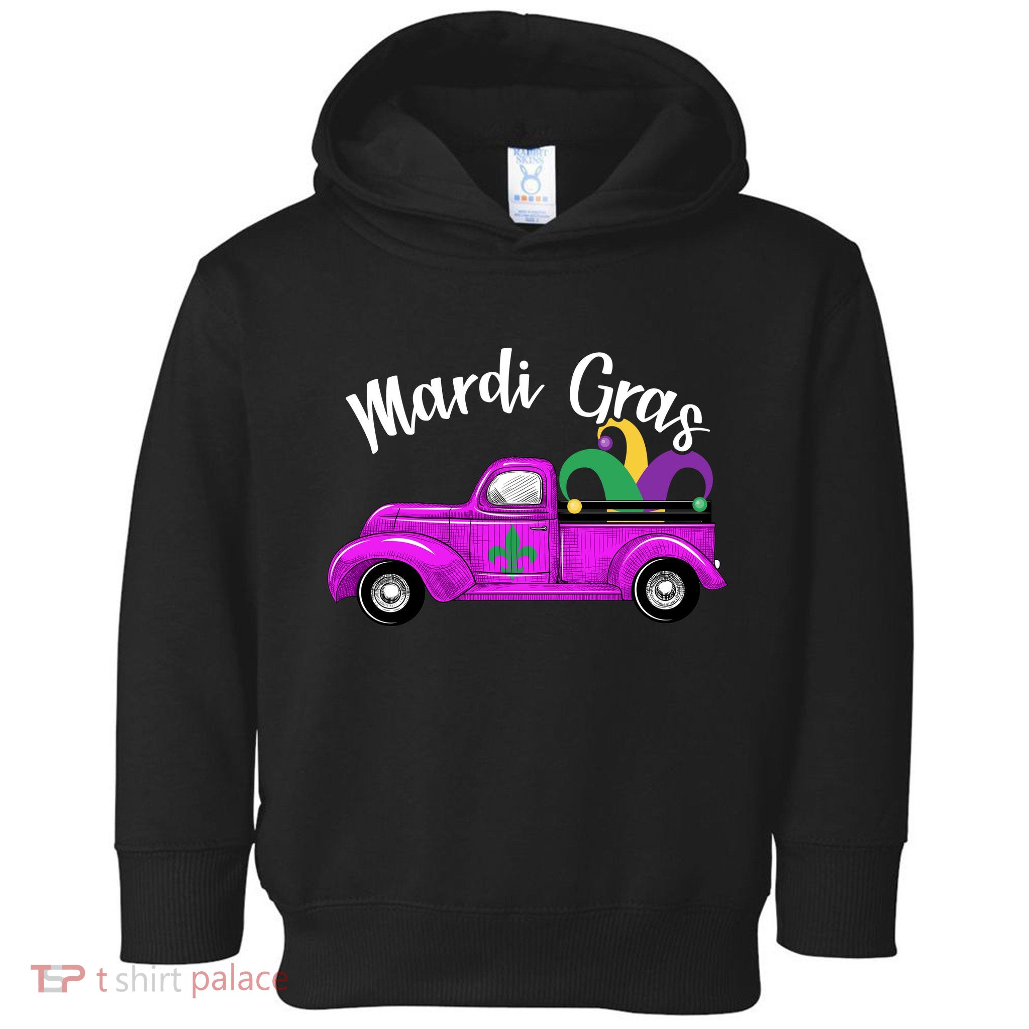 Mardi Gras Party Truck Toddler Hoodie