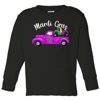 Mardi Gras Party Truck Toddler Long Sleeve Shirt