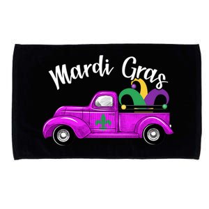 Mardi Gras Party Truck Microfiber Hand Towel