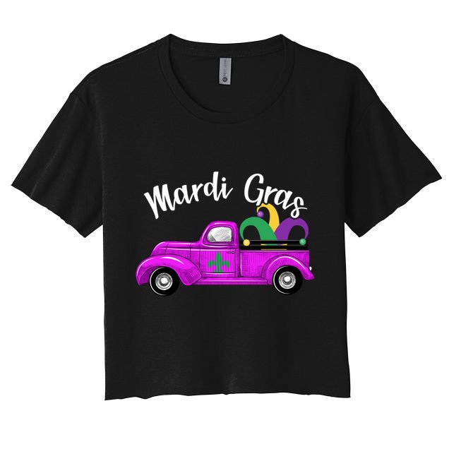 Mardi Gras Party Truck Crop Top