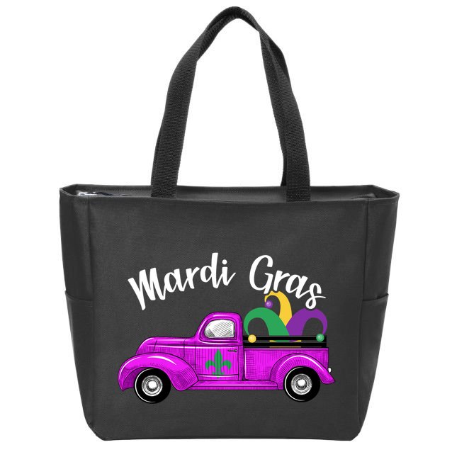 Mardi Gras Party Truck Zip Tote Bag