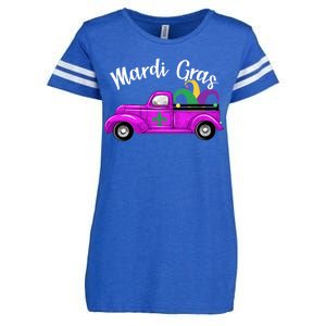 Mardi Gras Party Truck Enza Ladies Jersey Football T-Shirt