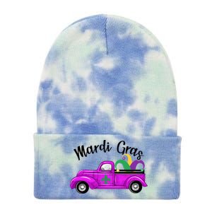 Mardi Gras Party Truck Tie Dye 12in Knit Beanie