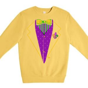 Mardi Gras Party Tux Premium Crewneck Sweatshirt