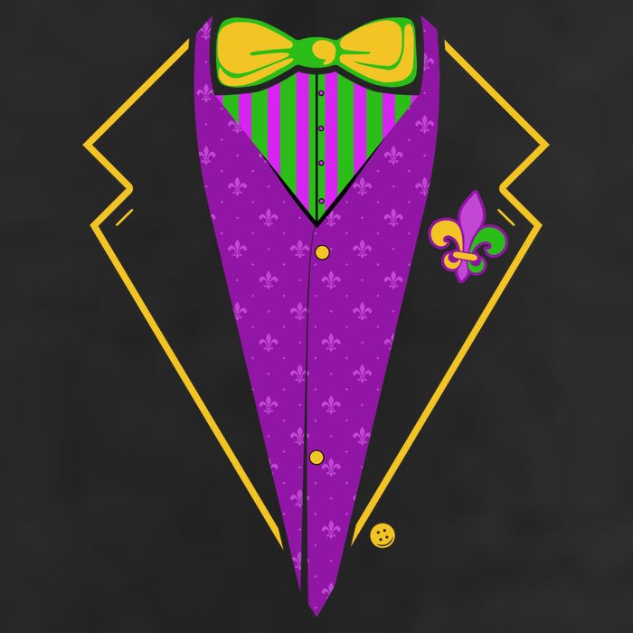 Mardi Gras Party Tux 7 Panel Mesh Trucker Snapback Hat