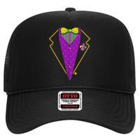 Mardi Gras Party Tux High Crown Mesh Back Trucker Hat