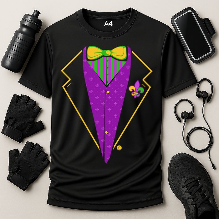 Mardi Gras Party Tux Performance Shirt
