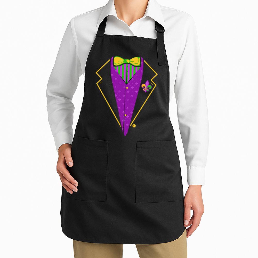 Mardi Gras Party Tux Apron
