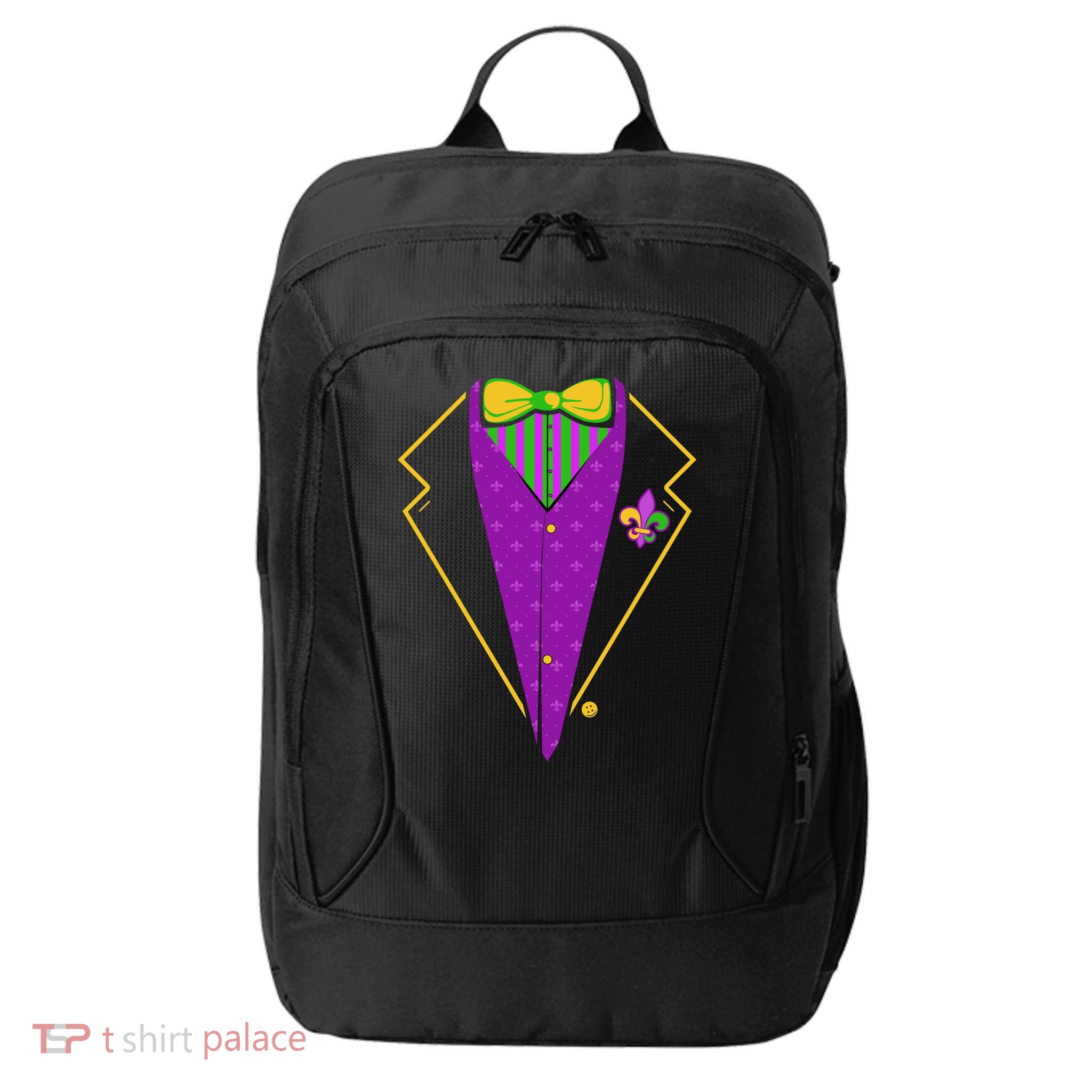 Mardi Gras Party Tux City Backpack