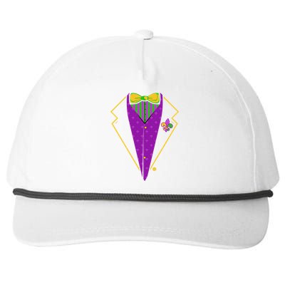 Mardi Gras Party Tux Snapback Five-Panel Rope Hat