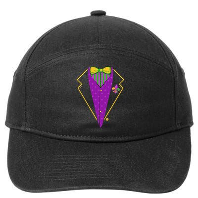 Mardi Gras Party Tux 7-Panel Snapback Hat