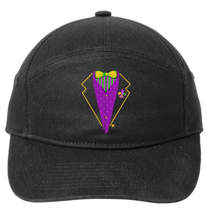 Mardi Gras Party Tux 7-Panel Snapback Hat