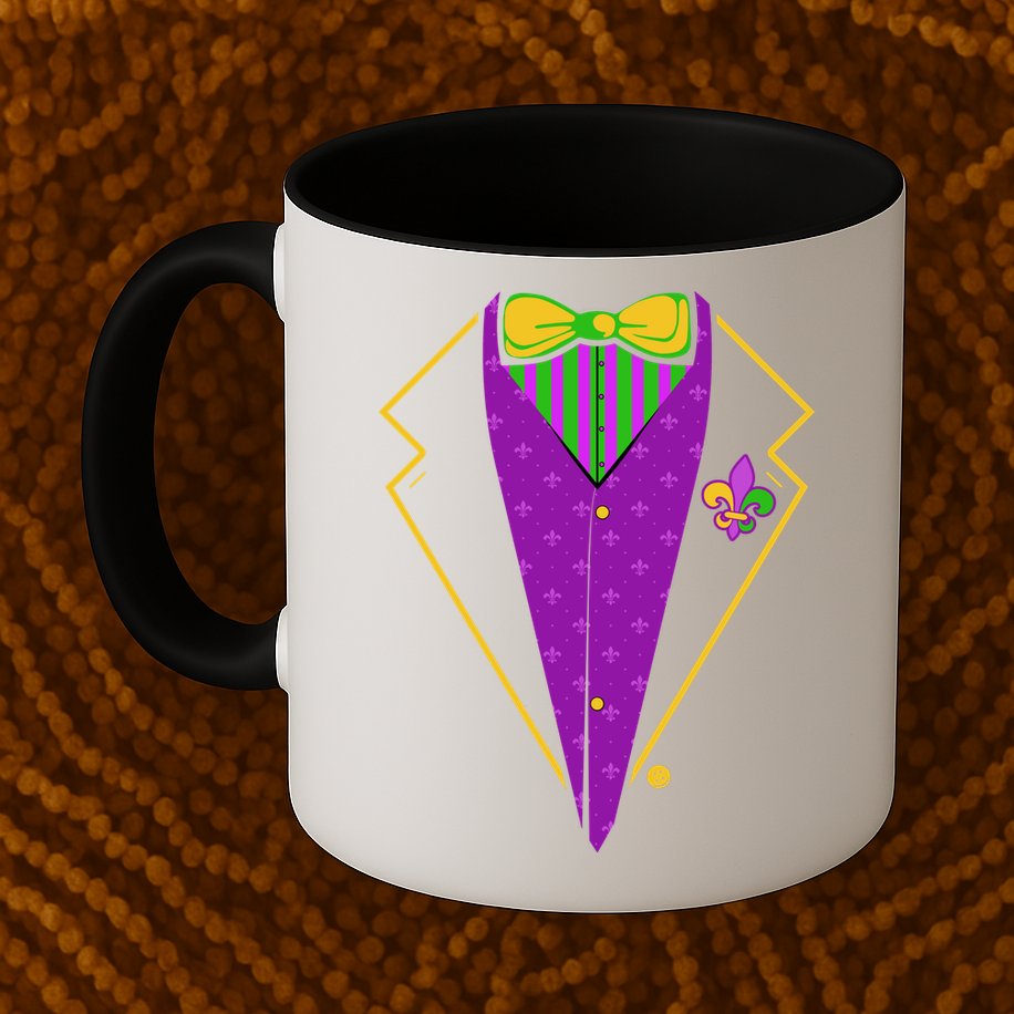 Mardi Gras Party Tux Mug