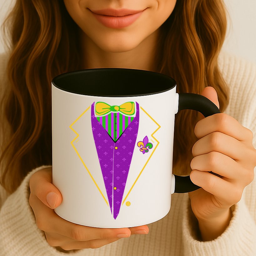 Mardi Gras Party Tux Mug