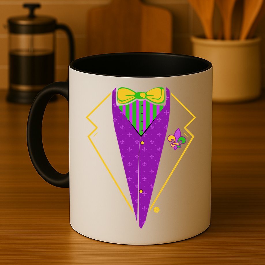 Mardi Gras Party Tux Mug