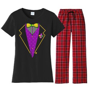 Mardi Gras Party Tux Women's Flannel Pajama Set