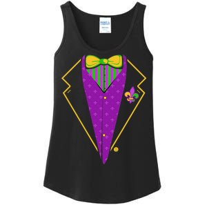 Mardi Gras Party Tux Ladies Essential Tank