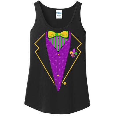 Mardi Gras Party Tux Ladies Essential Tank