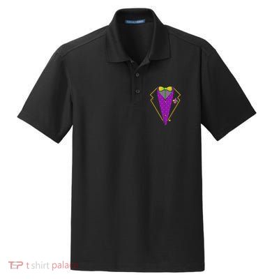 Mardi Gras Party Tux Dry Zone Grid Polo