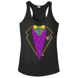 Mardi Gras Party Tux Ladies PosiCharge Competitor Racerback Tank