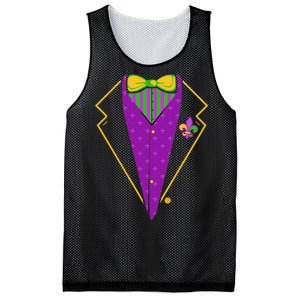 Mardi Gras Party Tux Mesh Reversible Basketball Jersey Tank