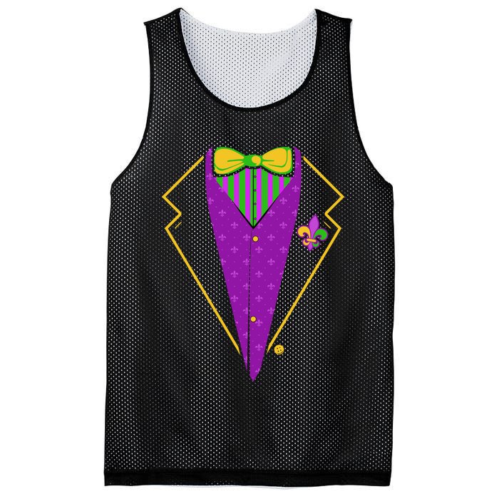 Mardi Gras Party Tux Mesh Reversible Basketball Jersey Tank