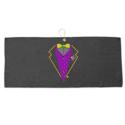 Mardi Gras Party Tux Large Microfiber Waffle Golf Towel