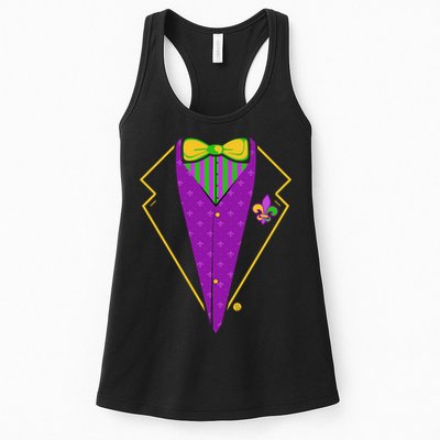 Mardi Gras Party Tux Womens Tank Top