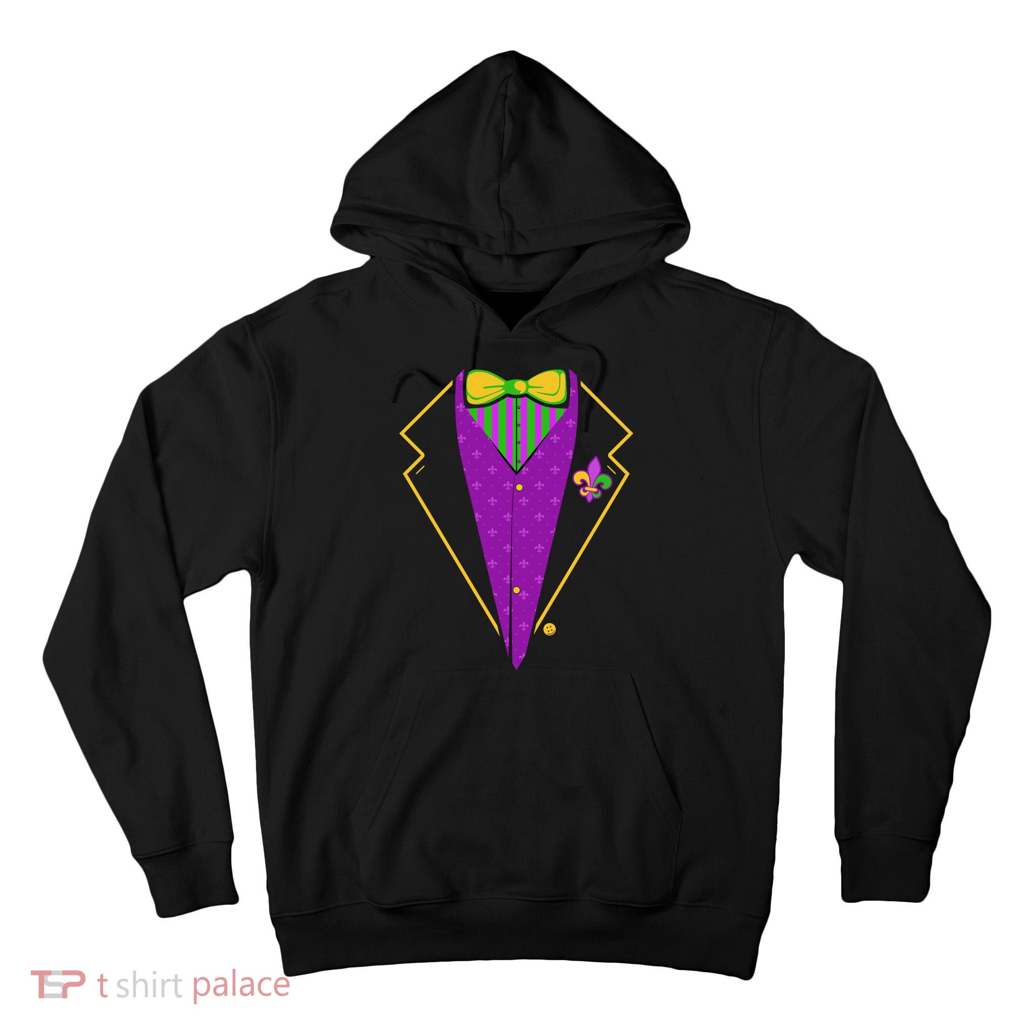 Mardi Gras Party Tux Tall Hoodie