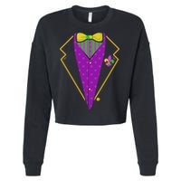 Mardi Gras Party Tux Cropped Pullover Crew