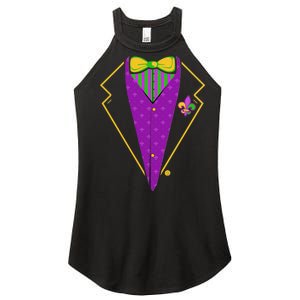 Mardi Gras Party Tux Women's Perfect Tri Rocker Tank