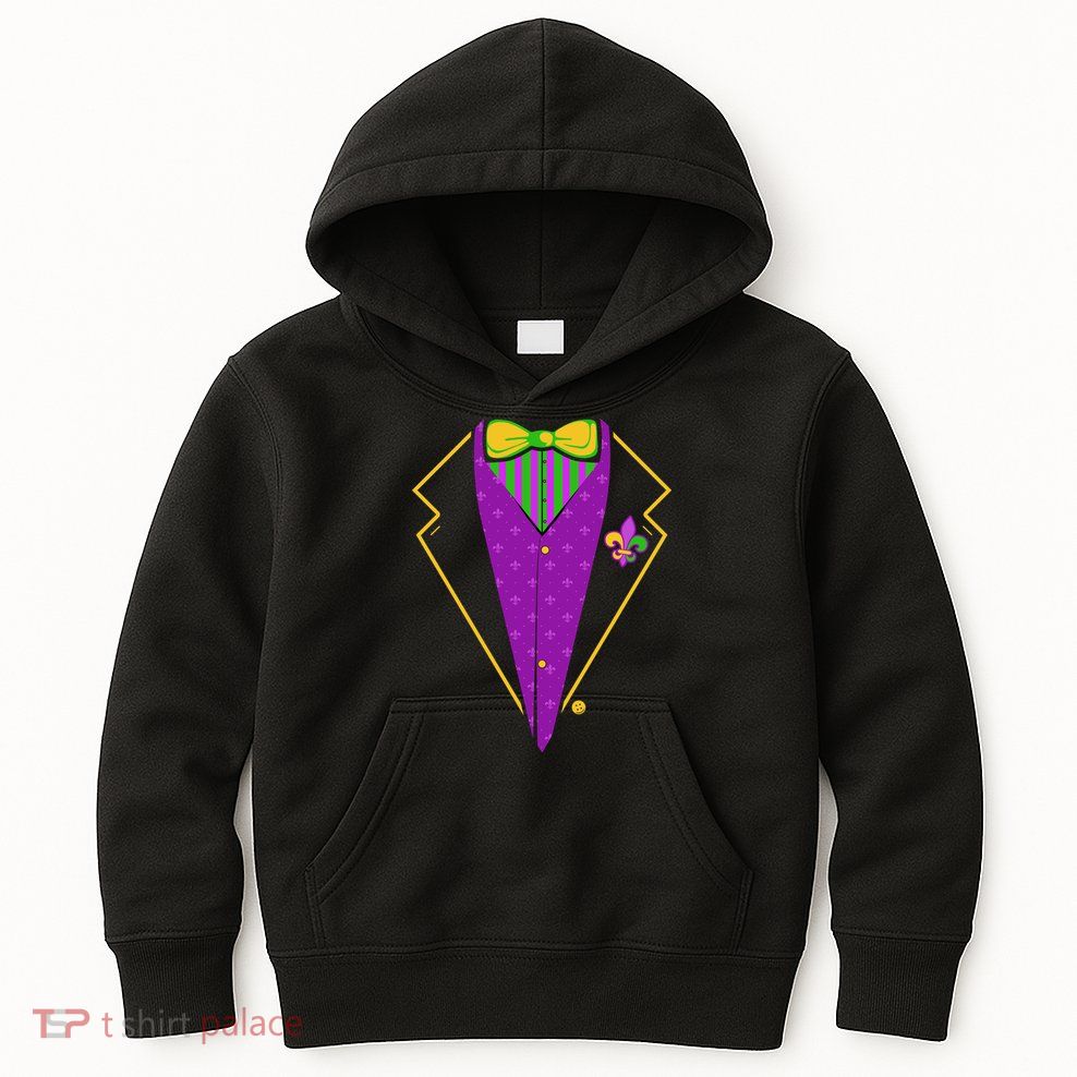 Mardi Gras Party Tux Kids Hoodie