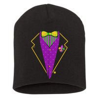 Mardi Gras Party Tux Short Acrylic Beanie