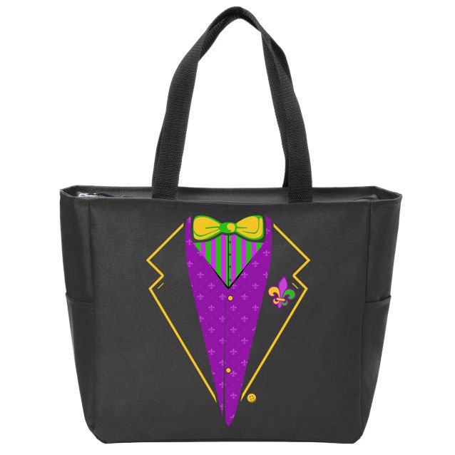 Mardi Gras Party Tux Zip Tote Bag