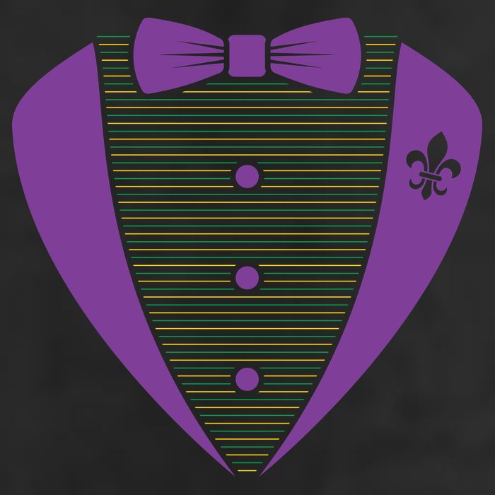 Mardi Gras Party Tuxedo 7 Panel Mesh Trucker Snapback Hat