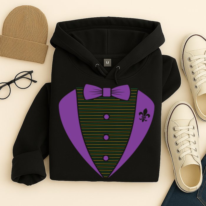 Mardi Gras Party Tuxedo Hoodie