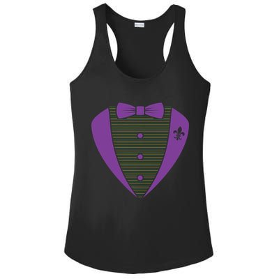 Mardi Gras Party Tuxedo Ladies PosiCharge Competitor Racerback Tank