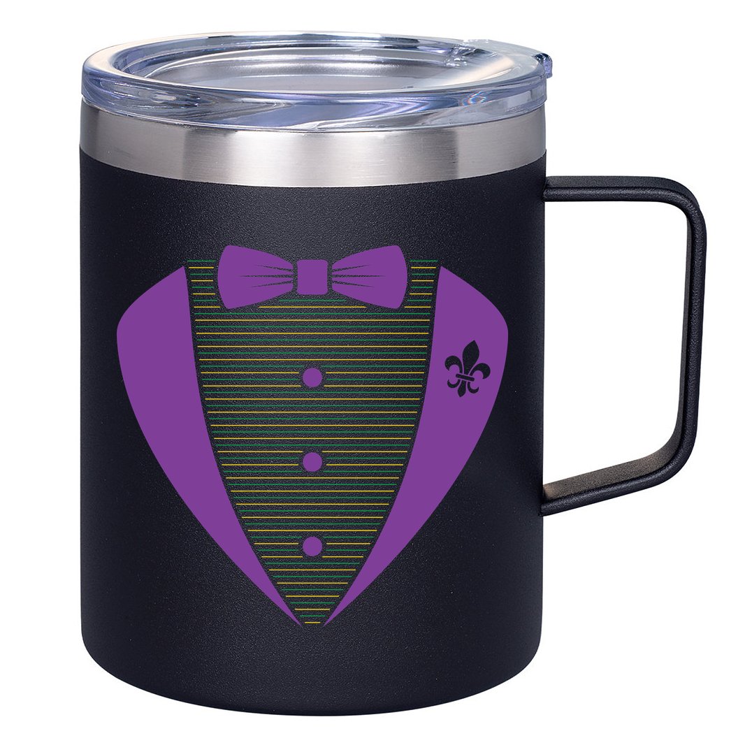 Mardi Gras Party Tuxedo 12oz Stainless Steel Coffee Mug