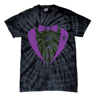 Mardi Gras Party Tuxedo Tie-Dye T-Shirt