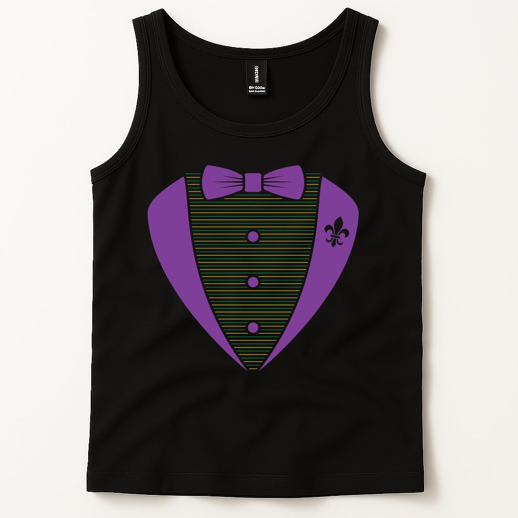 Mardi Gras Party Tuxedo Tank Top